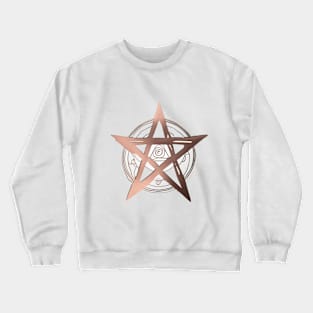 Pentagram Rose Gold Shadow Silhouette Anime Style Collection No. 277 Crewneck Sweatshirt